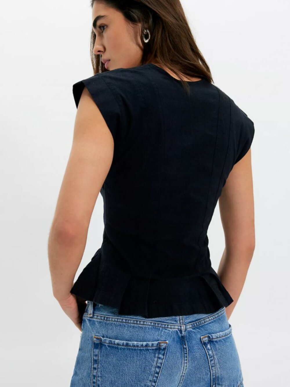 NEW Free People Button Vest - Picture 4 of 5